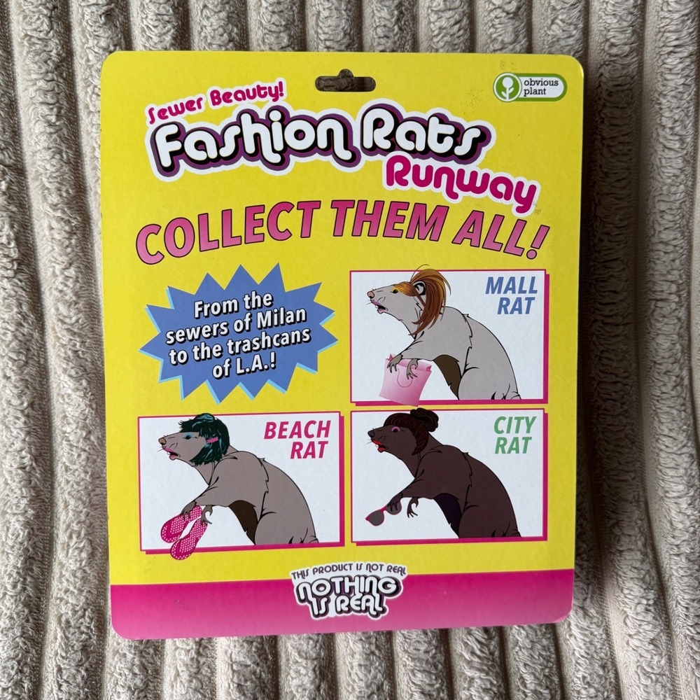 Obvious Plant Fashion Rats Runway City Rat Sewer Beauty Parody Toy TR4SHY - Picture 2 of 6